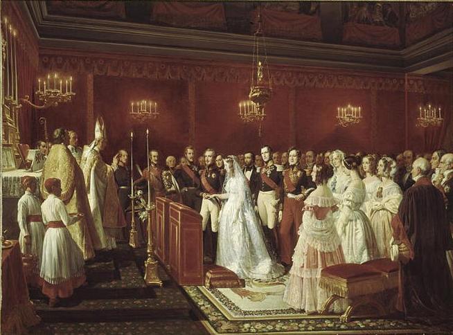 Marriage_of_the_Duke_of_Nemours_to_Princess_Victoria_of_Saxe-Coburg_and_Gotha_at_Saint_Cloud_by_Henri_Félix_Emmanuel_Philippoteaux